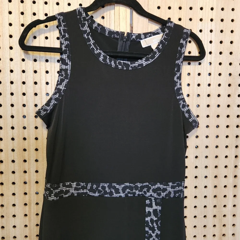 MICHAEL Michael Kors Sleeveless Dress Size Small Black Cheetah‎ Gray Business